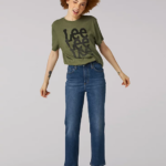 Lee mujer Vaqueros cortos Heritage de talle alto y ajuste relajado ojos índigo ropa Z6H6F452