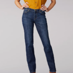 Lee mujer Vaqueros elásticos de corte relajado y pernera recta. embrujado ropa Z6H6F55