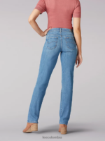 Lee mujer Vaqueros elásticos de corte relajado y pernera recta. inspirar azul ropa Z6H6F51 - Image 2