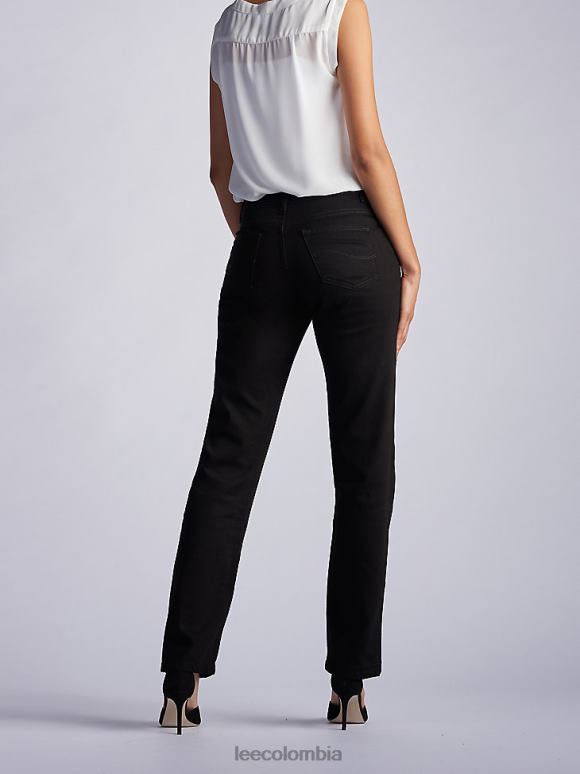Lee mujer Vaqueros elásticos de corte relajado y pernera recta. ónix negro ropa Z6H6F58 - Image 2