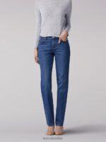 Lee mujer Vaqueros elásticos de pierna recta y ajuste relajado (pequeño) el paso ropa Z6H6F102