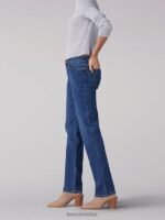 Lee mujer Vaqueros elásticos de pierna recta y ajuste relajado (pequeño) el paso ropa Z6H6F102 - Image 3