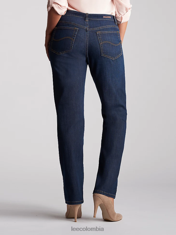 Lee mujer Vaqueros elásticos de pierna recta y ajuste relajado (pequeño) verona ropa Z6H6F105 - Image 2