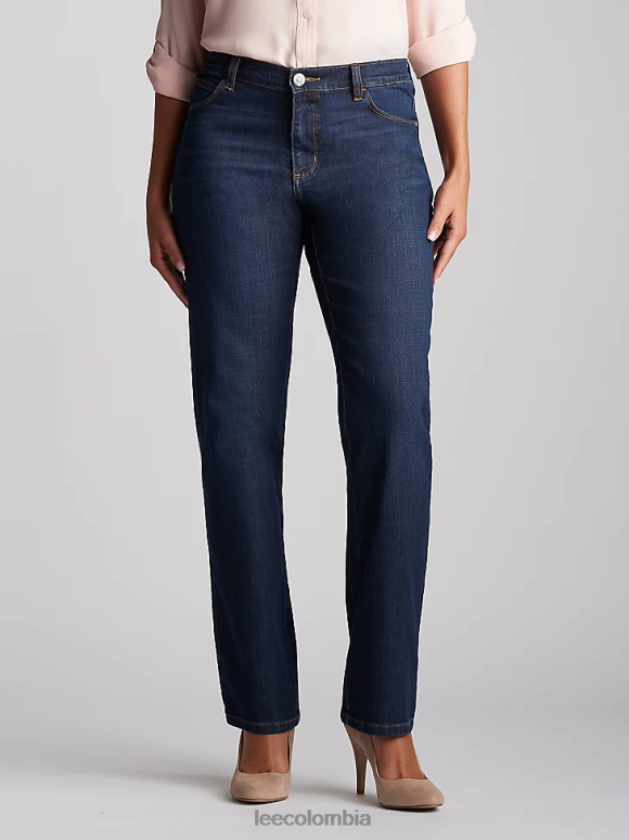 Lee mujer Vaqueros elásticos de pierna recta y ajuste relajado (pequeño) verona ropa Z6H6F105 - Image 1