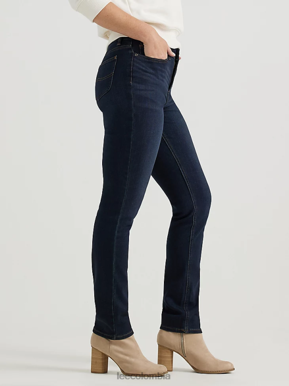 Lee mujer Vaqueros rectos ajustados y cómodos ultra lux oscuro y brumoso ropa Z6H6F23 - Image 3