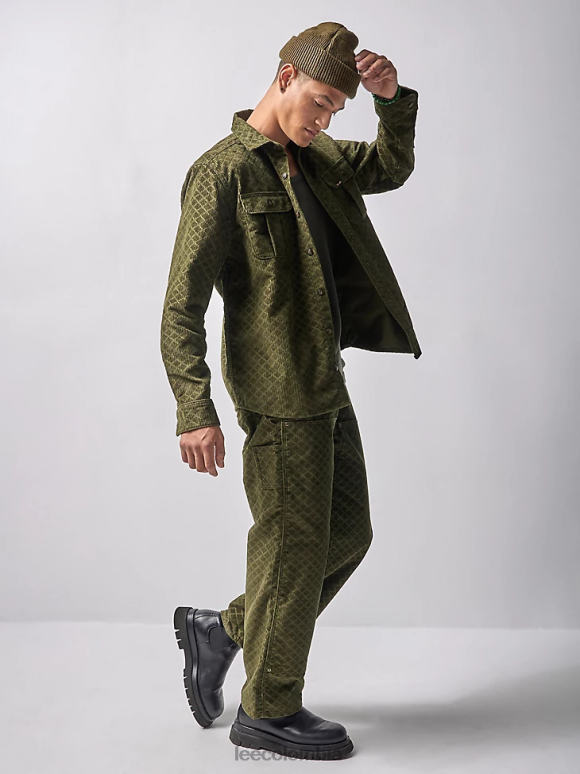 Lee x The Brooklyn Circus hombres camisa con botones de pana de Working West col rizada ropa Z6H6F939 - Image 3
