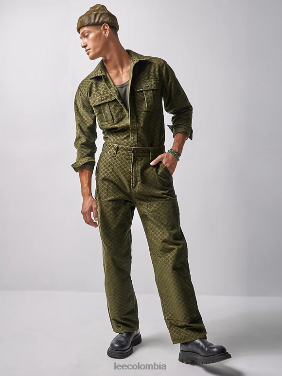 Lee x The Brooklyn Circus hombres camisa con botones de pana de Working West col rizada ropa Z6H6F939 - Image 4