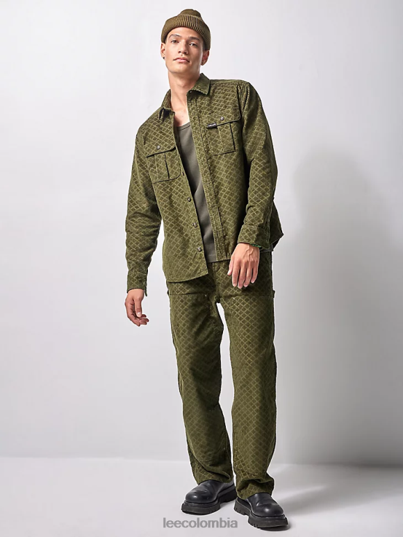 Lee x The Brooklyn Circus hombres camisa con botones de pana de Working West col rizada ropa Z6H6F939 - Image 1