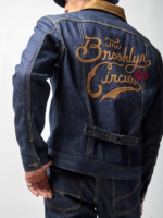 Lee x The Brooklyn Circus hombres chaqueta vaquera años 30 orillo índigo ropa Z6H6F1143 - Image 2