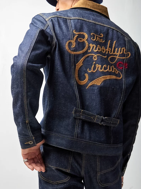 Lee x The Brooklyn Circus hombres chaqueta vaquera años 30 orillo índigo ropa Z6H6F1143 - Image 2