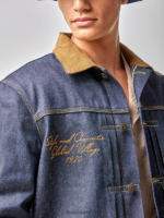 Lee x The Brooklyn Circus hombres chaqueta vaquera años 30 orillo índigo ropa Z6H6F1143 - Image 3