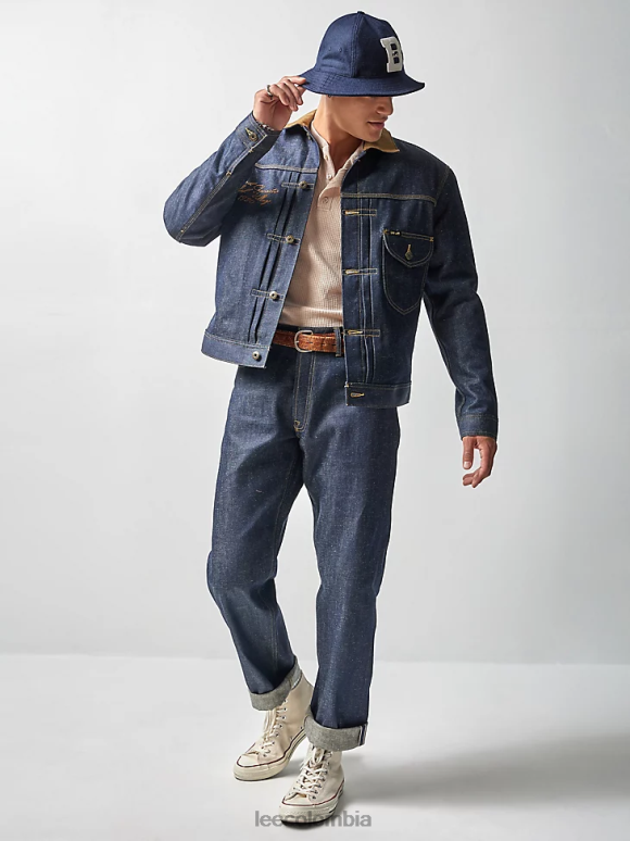 Lee x The Brooklyn Circus hombres chaqueta vaquera años 30 orillo índigo ropa Z6H6F1143 - Image 4