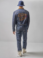 Lee x The Brooklyn Circus hombres chaqueta vaquera años 30 orillo índigo ropa Z6H6F1143 - Image 5