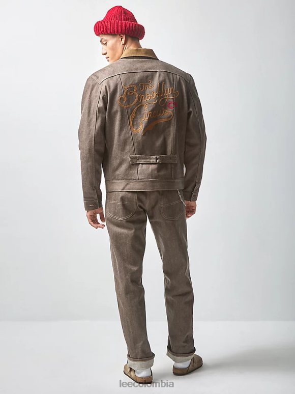 Lee x The Brooklyn Circus hombres chaqueta vaquera años 30 orillo marrón ropa Z6H6F1142 - Image 6