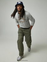 Lee x The Brooklyn Circus hombres pantalón con cordón oliva apagado ropa Z6H6F832 - Image 4
