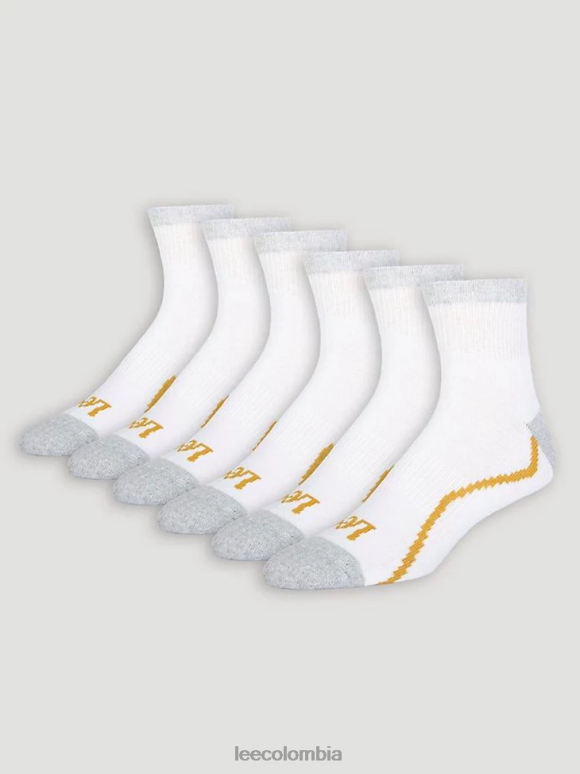 Lee hombres Paquete de 6 calcetines de un cuarto de longitud blanco accesorio Z6H6F1169