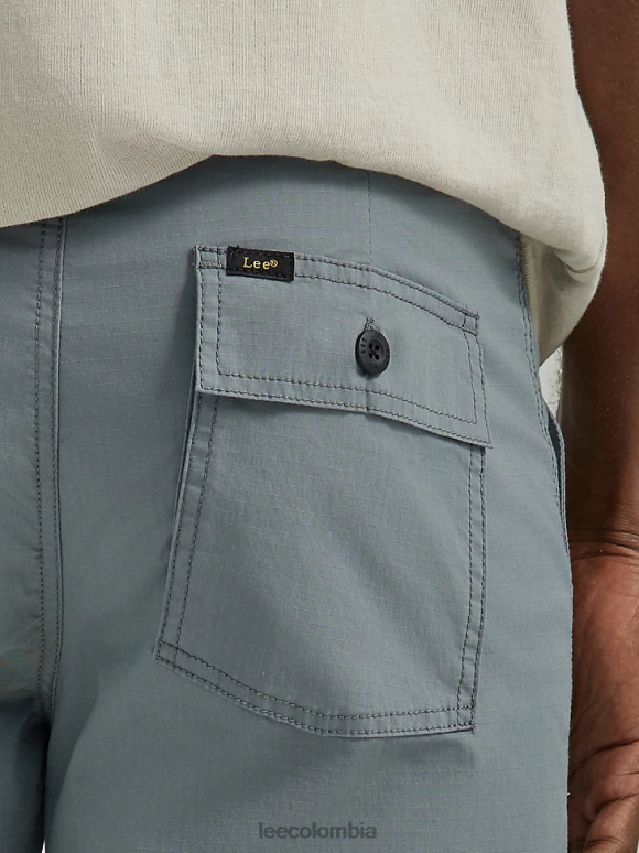 Lee hombres pantalón corto utilitario con bolsillo profundo y movimiento extremo gris tecnología ropa Z6H6F1116