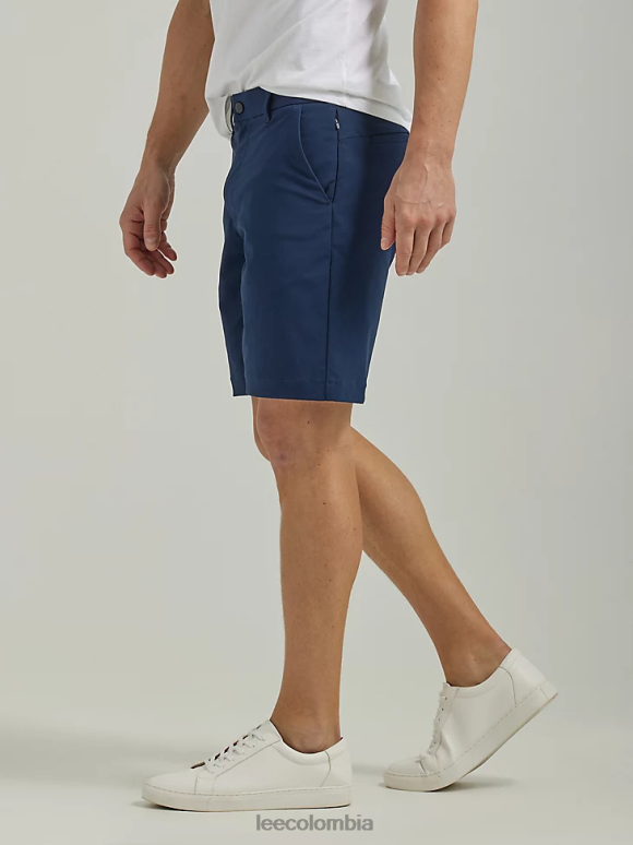 Lee hombres rendimiento de movimiento extremo corto remache azul marino ropa Z6H6F1112