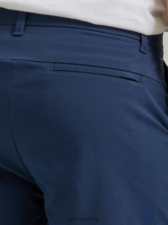 Lee hombres rendimiento de movimiento extremo corto remache azul marino ropa Z6H6F1112