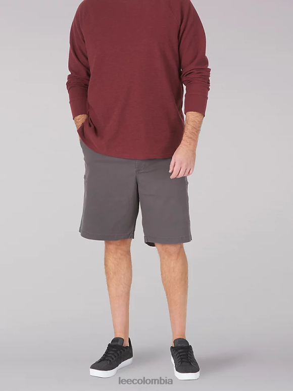 Lee hombres Pantalón corto cargo con ribete de movimiento extremo (grande y alto) asfalto ropa Z6H6F1055