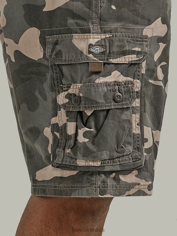 Lee hombres Wyoming cargo short (grande y alto) camuflaje ceniza ropa Z6H6F1048