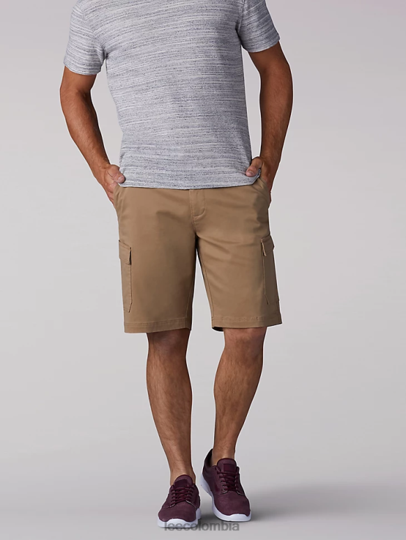 Lee hombres cargo de movimiento extremo corto (grande y alto) color caqui original ropa Z6H6F1058