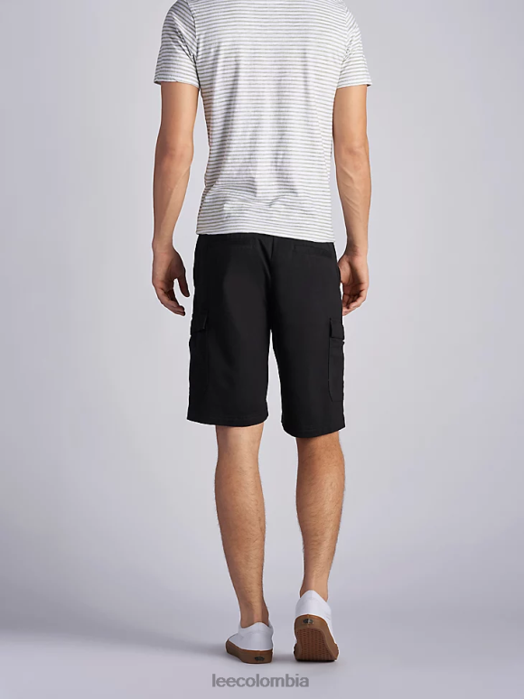 Lee hombres cargo de movimiento extremo corto (grande y alto) negro ropa Z6H6F1060