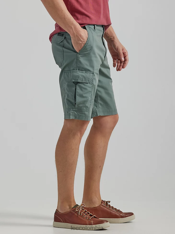 Lee hombres encrucijada de movimiento extremo corto fuerte verde ropa Z6H6F1005