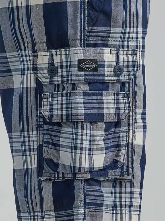 Lee hombres pantalón cargo wyoming nueva tela escocesa azul ropa Z6H6F965