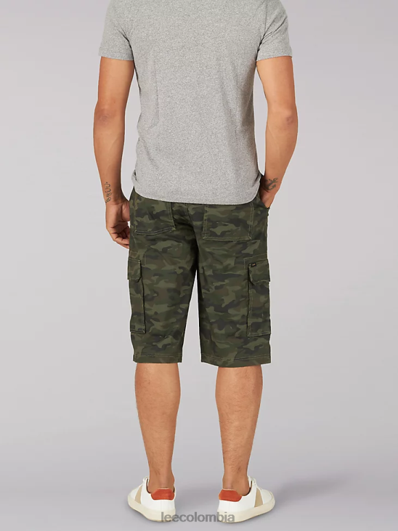 Lee hombres pantalón corto cargo cameron de movimiento extremo y ajuste relajado camuflaje verde ropa Z6H6F981