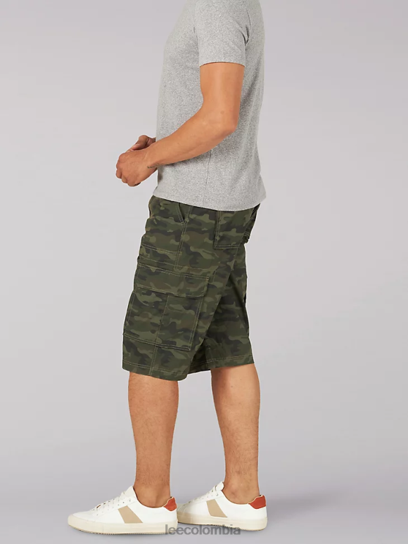 Lee hombres pantalón corto cargo cameron de movimiento extremo y ajuste relajado camuflaje verde ropa Z6H6F981
