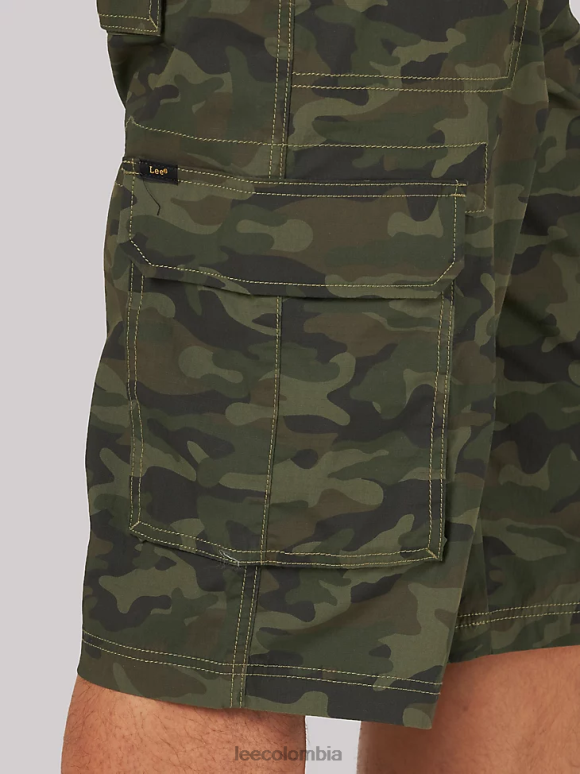 Lee hombres pantalón corto cargo cameron de movimiento extremo y ajuste relajado camuflaje verde ropa Z6H6F981