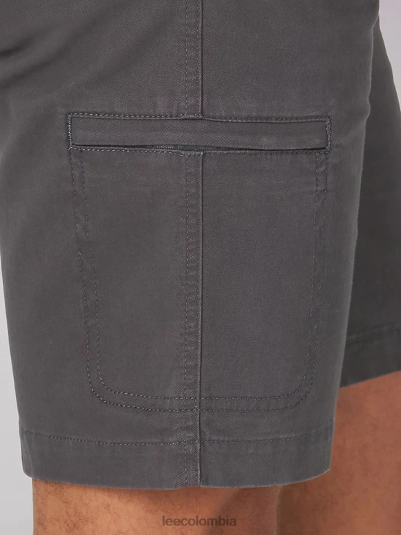 Lee hombres pantalón corto cargo con ribete de movimiento extremo asfalto ropa Z6H6F1043