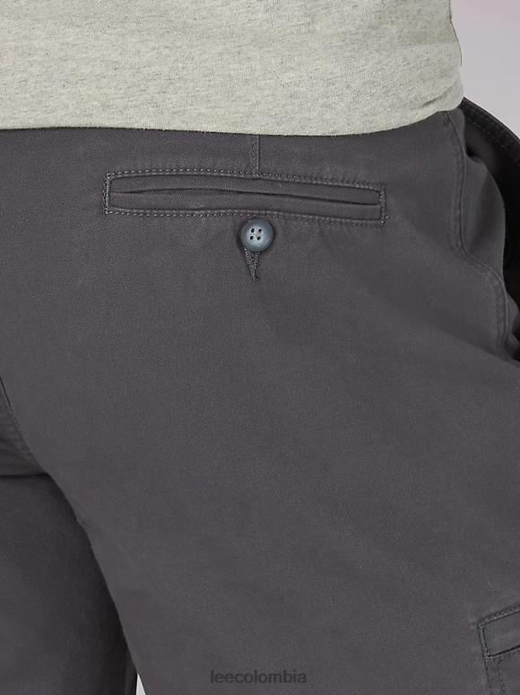 Lee hombres pantalón corto cargo con ribete de movimiento extremo asfalto ropa Z6H6F1043