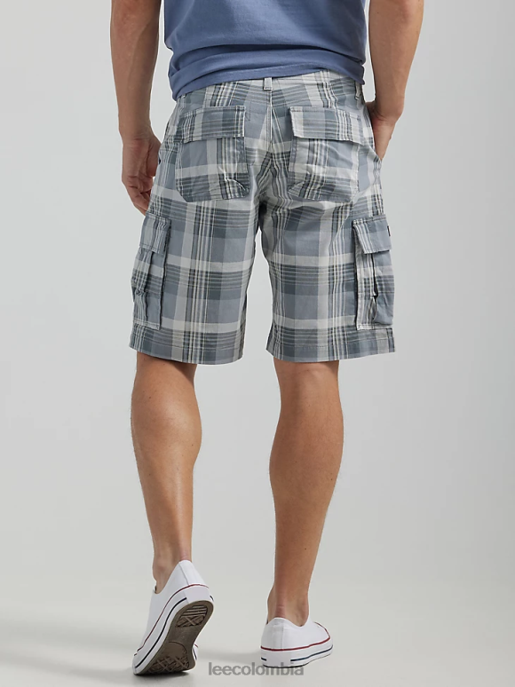 Lee hombres pantalón corto carolina cargo de movimiento extremo cuadros basicos grises ropa Z6H6F984