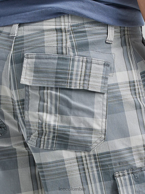 Lee hombres pantalón corto carolina cargo de movimiento extremo cuadros basicos grises ropa Z6H6F984
