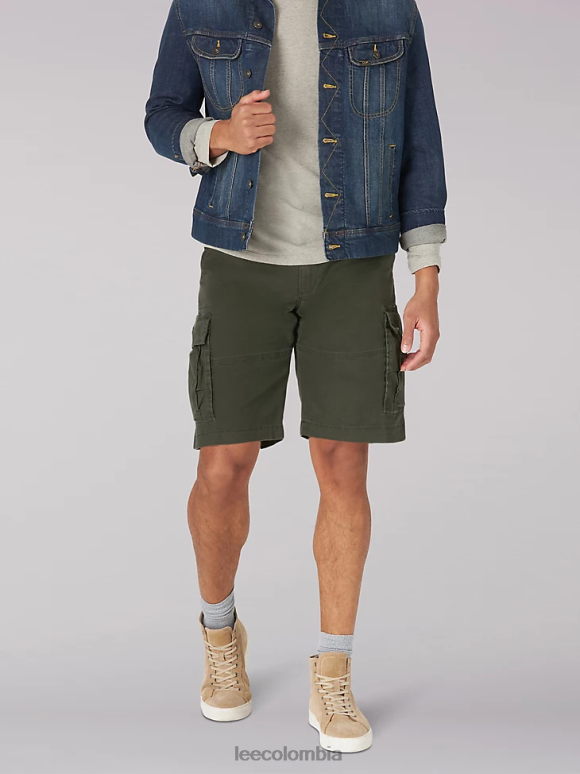 Lee hombres pantalón corto carolina cargo de movimiento extremo oliva frontera ropa Z6H6F991