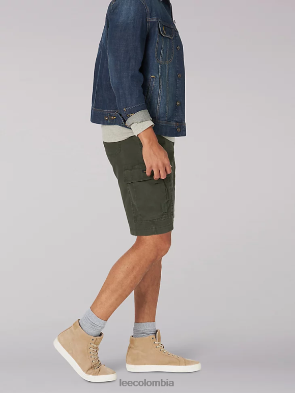 Lee hombres pantalón corto carolina cargo de movimiento extremo oliva frontera ropa Z6H6F991