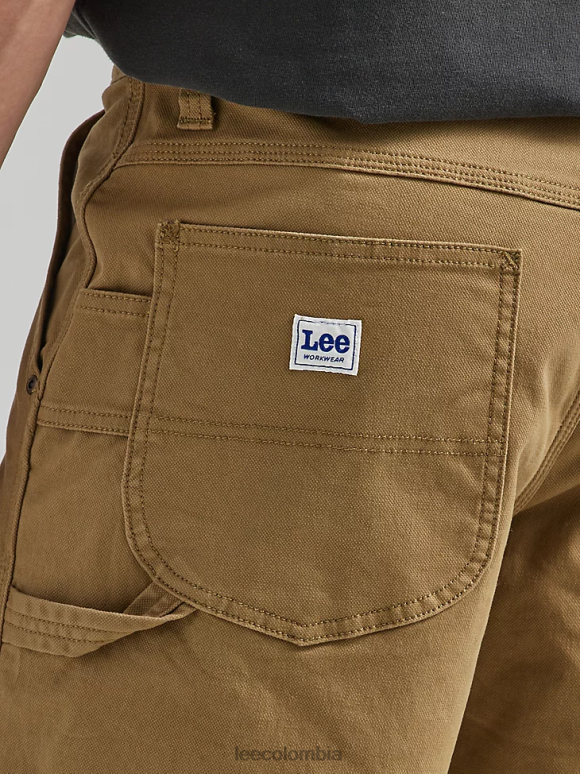 Lee hombres pantalón corto de carpintero ropa de trabajo legendario caqui oscuro ropa Z6H6F960