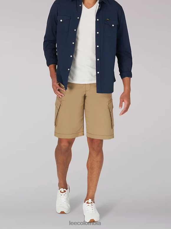 Lee hombres pantalón corto tipo cargo brooklyn oscar caqui ropa Z6H6F995