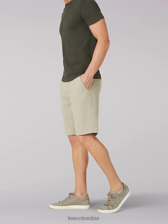 Lee hombres flujo de aire corto brezo caqui ropa Z6H6F1098