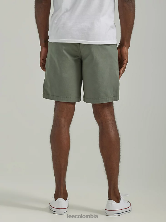 Lee hombres frente plano corto fuerte verde ropa Z6H6F1063