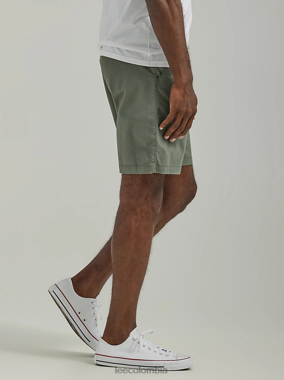 Lee hombres frente plano corto fuerte verde ropa Z6H6F1063