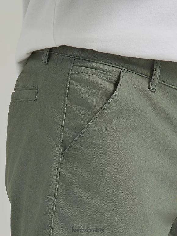 Lee hombres frente plano corto fuerte verde ropa Z6H6F1063