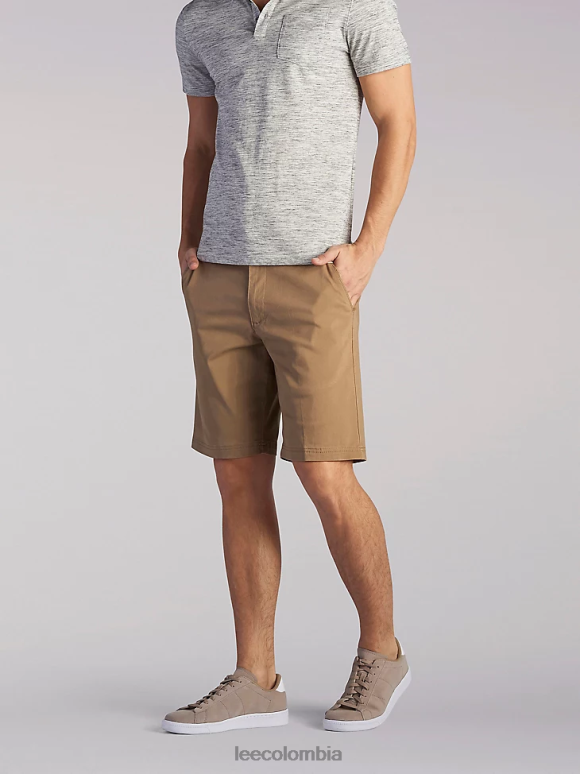 Lee hombres movimiento extremo corto color caqui original ropa Z6H6F1077