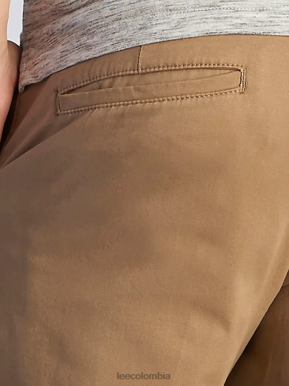 Lee hombres movimiento extremo corto color caqui original ropa Z6H6F1077