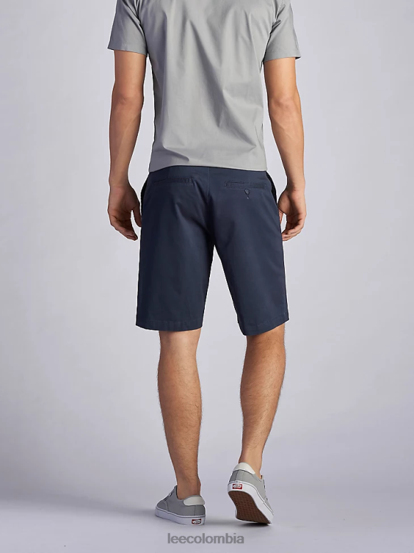 Lee hombres movimiento extremo corto tela escocesa de hierro ropa Z6H6F1084