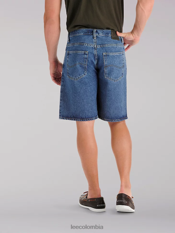 Lee hombres pantalones cortos de ajuste regular piedra de pimienta ropa Z6H6F1087