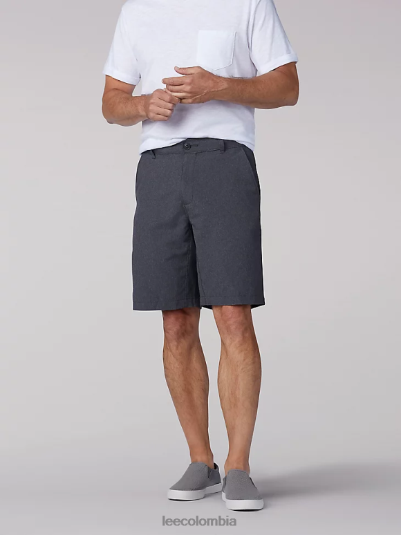 Lee hombres pantalones cortos de flujo de aire brezo gris ropa Z6H6F1100