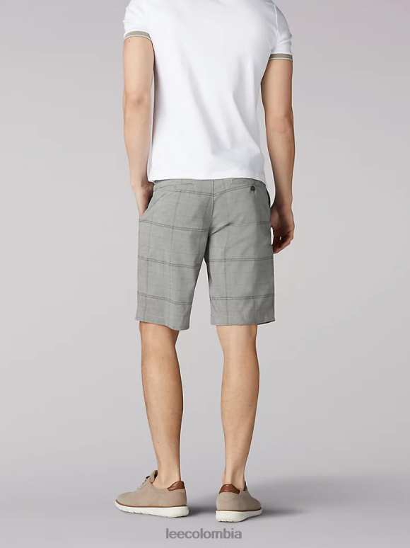 Lee hombres pantalones cortos triflex cuadros grises ropa Z6H6F1067